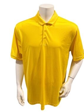 Nike Golf Men’s Polo Shirt Striped Yellow Short Sleeve XL